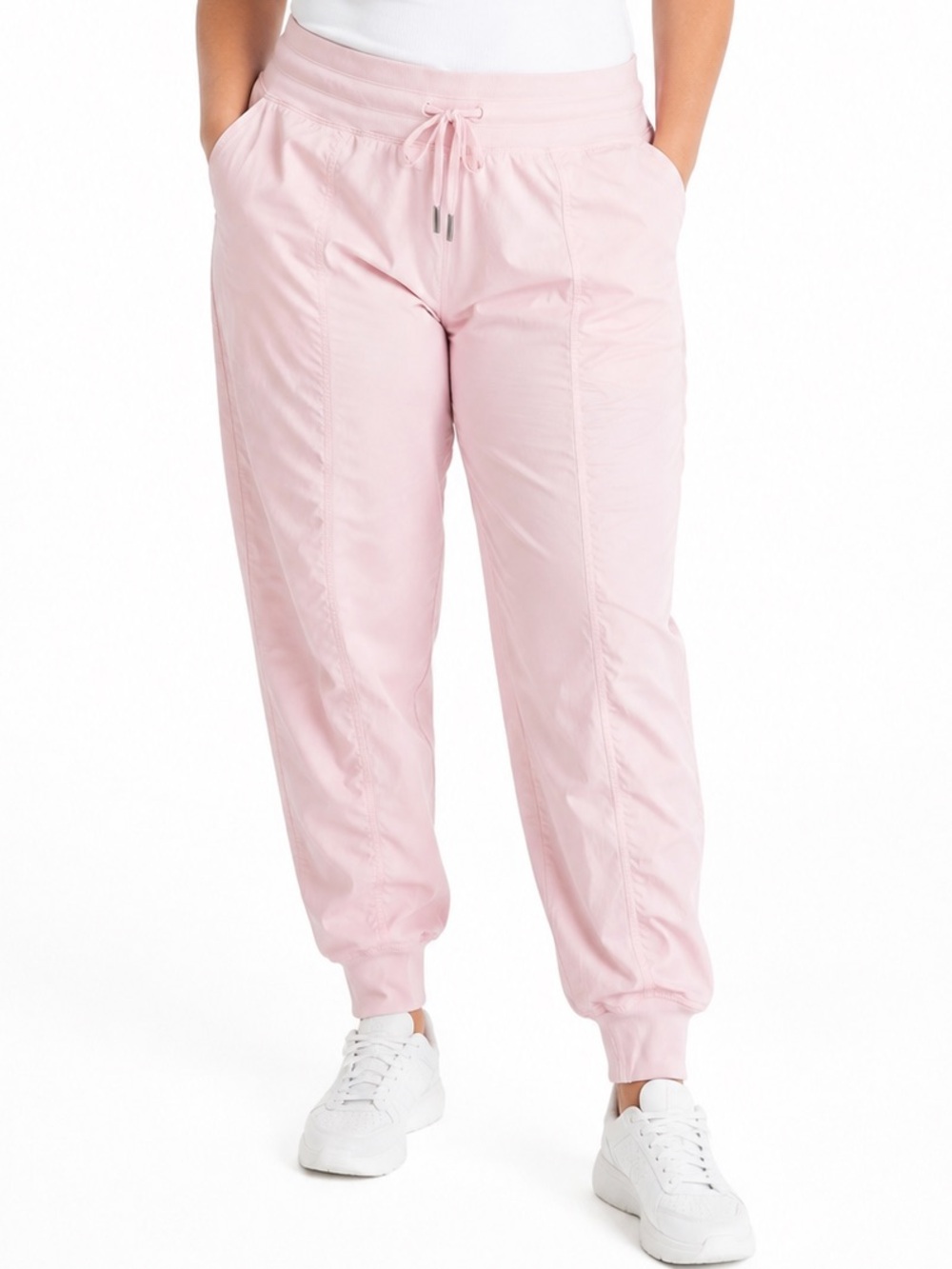 Lululemon Dance Studio Lined Jogger 14 Pink Mid Rise Tapered Pants 28 Inseam